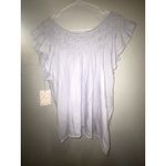 Free People NWT Lilac Flowy Short Sleeve Top Photo 1