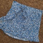 Zaful Blue Floral Skirt Photo 0