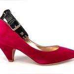 Valentino Garavani  Studded Velvet Crystal Embellished Ankle Strap Pumps EU 35 Photo 2