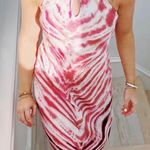 Young Fabulous and Broke Pink/burgundy Printed Keyhole MIDI Dress Photo 0