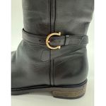 Salvatore Ferragamo Black Pull On Riding Boots Italian Leather Equestrian 7.5 Photo 2