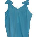Pleione NWT  V Neck Turquoise Blue Tank Top Photo 0