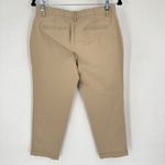 Gap Women's Flat Front Downtown Slim City Cropped Pants Khaki Size 6 Petite Photo 3