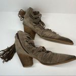 Jeffrey Campbell Taupe Suede Tassel Strappy Boots Size 8 Photo 6