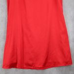 Ashro Red Formal Flare Long Party Satin Chic Vintage Cherry Maxi Skirt Plus 22W Size 18 Photo 3