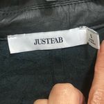 Just Fab Womens Black Faux Leather Jacket S Small 34” One Button Closure Photo 3