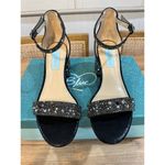 Betsey Johnson Blue SB-Mari Dressy Heels Black Rhinestones Size 5 Wide NIB Photo 3