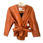 Jason Wu Belted Leather Jacket NWOT Sz 4 Photo 0