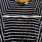 Zenana  One Piece Romper Jumpsuit Women’s Large Stretch Black/White Striped Photo 7