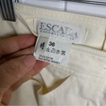 Escada floral Hawaii tropical‎ embroidered pleated front white pants size 26 Photo 9