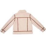 BEARPAW NWOT Cream and Brown Teddy Jacket Full Zip Photo 4