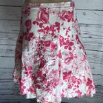 Rip Curl Rip‎ Curl white with hot pink flowers floral tattered trim skirt women's size S Photo 5