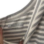 Women's Size Medium Cotton Grey Striped Maxi Light Weight Dress Gray Photo 3