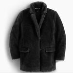 J.Crew Black The Teddy Coat in Plush Fleece S Photo 0