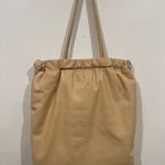 ZARA Faux Leather Tote Bag Beige Photo 2