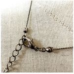 Silver tone pink cats eye crystal Y necklace Photo 4