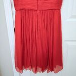 BCBG Max Azria Strapless Chiffon Mini Dress with Beading and Flower Detail Photo 1