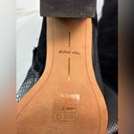 Dolce Vita 9.5 Tall Suede Embossed Crock Zip Heeled Boots in Black Photo 9