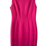 Calvin Klein Pink A Line Sleeveless Midi Dress Size 10 Form Fitting Photo 0