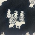 Vintage fleece vest women's XL Black White Bear momma cub woodland cabin earthy Photo 9