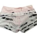 Lululemon Women Sunset Stripe Blush Quartz Multi White Pink Run Speed Shorts 6 Photo 2