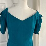 Trina Turk  Women's Poofy Sleeve Witty Dress, Teal Green, Size 4, NWT Photo 4