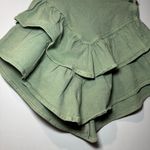 MOTHER The Ruffle Mini Skirt in Loden Frost Green side zip Y2K size 24 Photo 2
