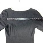 Max Studio  Knit Dress Women Medium Square Neck 3/4 Sleeve A Line White Trim Photo 5