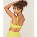 ANDIE Swim The Belmar Top - Glossy Eco Nylon in Honeysuckle Yellow M NWT Photo 4
