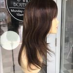 Human hair with bangs brown mix earth tones New Photo 1