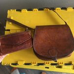 None Vintage Brown structured Leather Bag crossbody or shoulder Photo 15