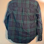 Old Navy  Green and Blue Long Sleeve Button Down Shirt Plaid SZ M Collared Y2K Photo 4