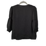 WAVERLY GREY Zela Puff Sleeve Blouse in Black Sz Small Photo 3