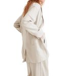 Madewell Breezewoven Larson Linen Blazer Womens Size Small Ashen Sage Photo 1