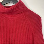 Club Monaco  Red Cashmere Turtleneck‎ Ribbed Sweater with Pockets Size S Photo 3