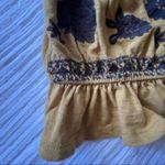 American Eagle  Off The Shoulder Boho Printed Bardot Yellow Top Photo 5