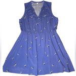 Old Navy Periwinkle Sleeveless Split V-Neck Dress Photo 5