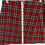 Hollister Mini Skirt S Red Tartan Plaid Ultra High Rise Schoolgirl Academia Y2K Photo 5