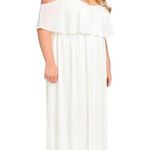 Show Me Your Mumu Caitlin Ruffle Maxi Dress in Wedding Cake Chiffon NWT Small Photo 4