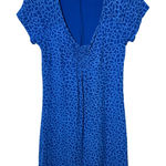 Fresh Produce  Blue Floral V Neck Short Sleeve Dress Size Small Vacation Beach Photo 0