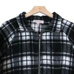 Philosophy  Womens M Black White Plaid Zip Front Jacket Photo 3