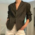 Calvin Klein Vintage 90s Contrast Stitch Blazer Jacket Grey Size M Photo 1