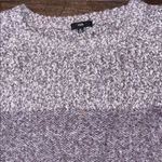 FATE Sweater Women's XL Extra Large Purple Colorblock Chunky Knit Round Neck Photo 2