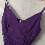 Lucy in the Sky Deep Purple Ruched Mini Dress Photo 1
