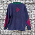 Vintage 90s Idioms argyle diamond knit oversized sweater Photo 2