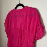 Modern Works Blouse Short Sleeve Pink V Photo 4