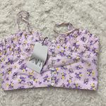 ZARA Purple Floral Top Photo 1