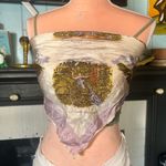 Vintage Souvenir Austria Scarf White Photo 1