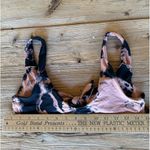 Tie die /tie front tan and black bathing suit top Photo 9