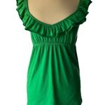 julie's closet JULIE’S Closet Romantic Flutter Sleeveless Green Empire Waist Top, Size Small Photo 1